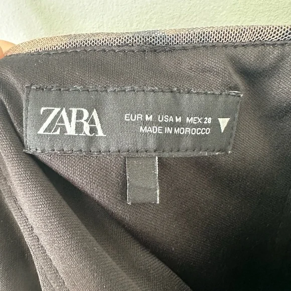 Zara Brown Ruched Crop Camisole - Picture 7 of 10